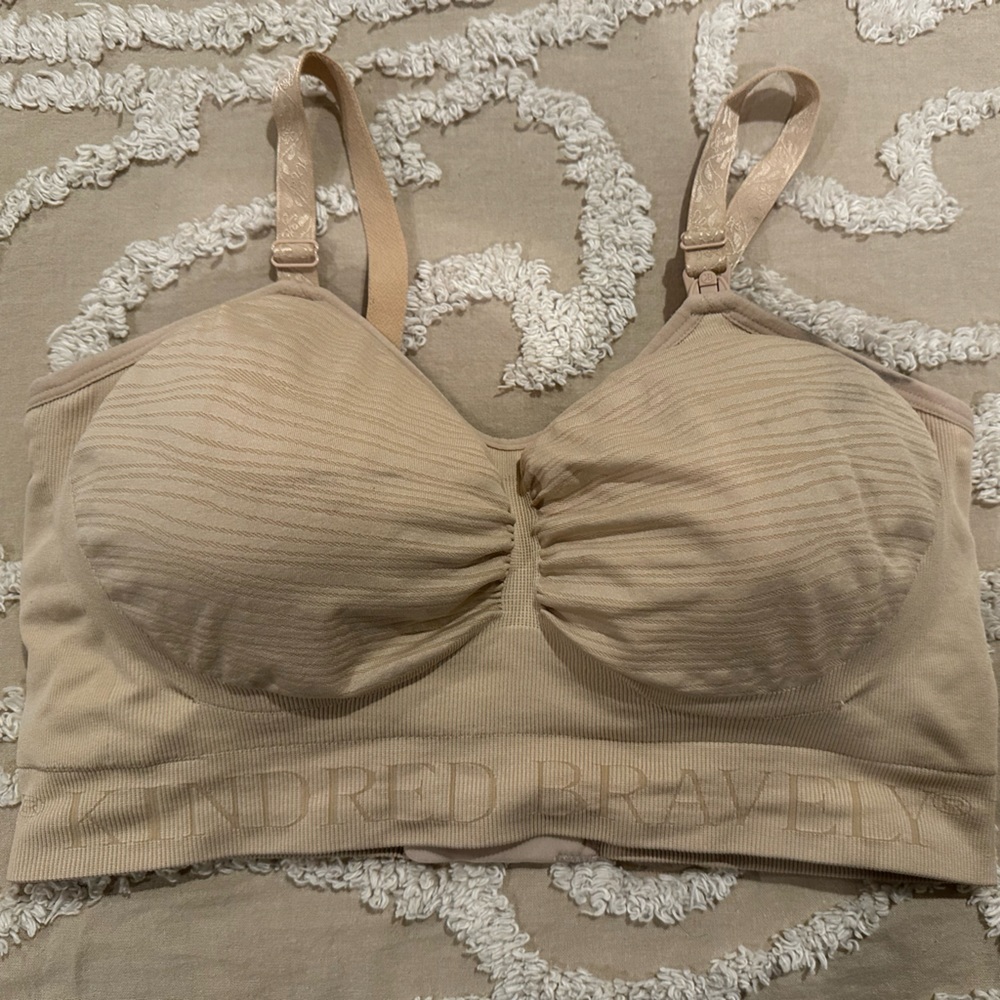 Kindred Bravely Sublime Pumping & Nursing Bra Hands free Tan Women’s Large